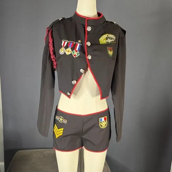 Leg Avenue Black Sexy Trooper Uniform Costume Halloween Cosplay Size L NEW *READ - Picture 2 of 14